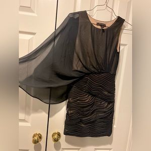 BCBG MAX AZRIA One Shoulder Black Bandage Dress